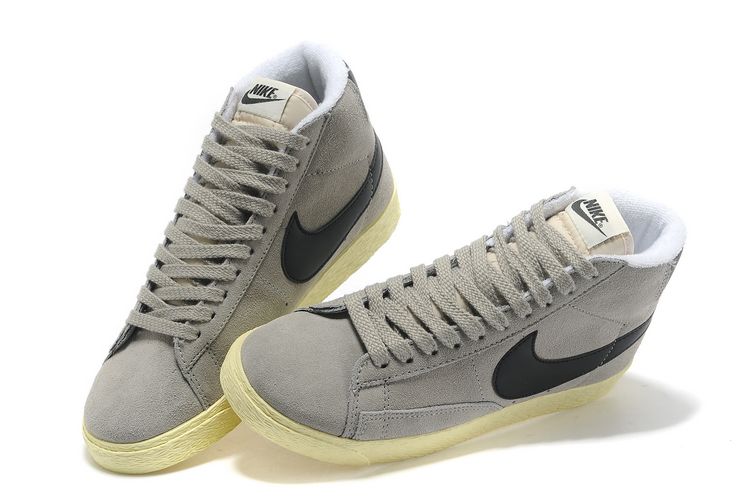 Nike Blazer Mid Suede millesime femmes chaussures gris noir (2)